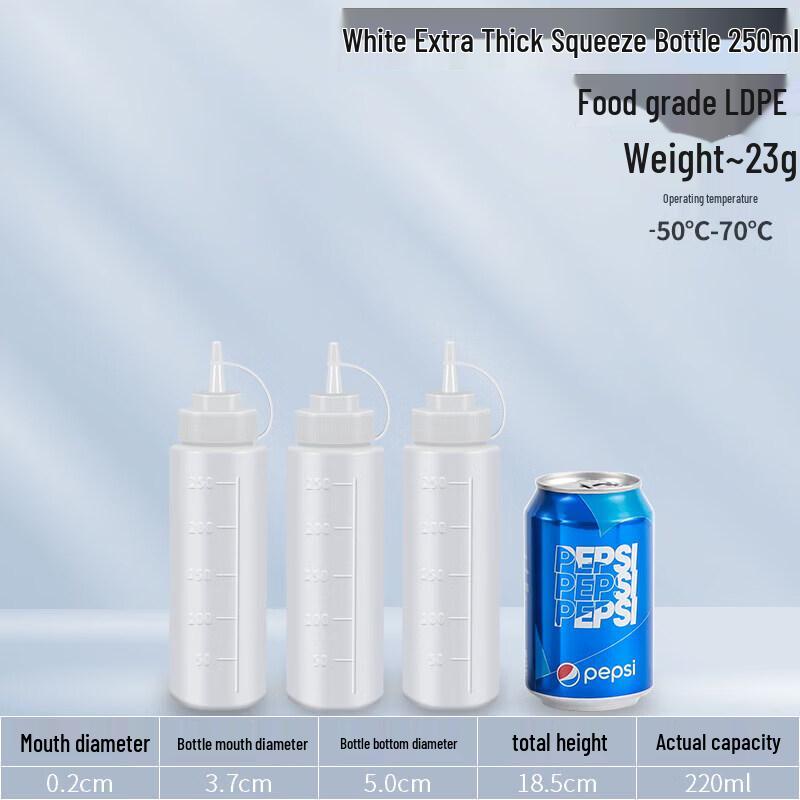 Plastic Squeeze Sauce Bottle with Pointed Nozzle