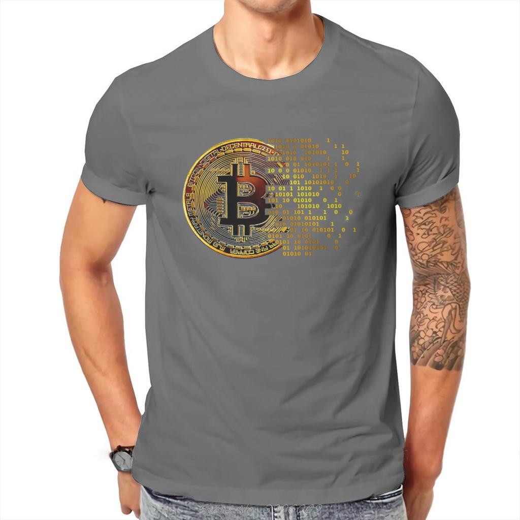 Crypto Cryptocurrency I Love Bitcoin Art Tričko Klasická grafika Unisex trička Topy Volné bavlněné tričko s výstřihem