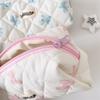 INS Style Korean Cream Bow Cosmetic Bag Sweet Style Student Large Capacity Makeup Tool Buggy Bag Portable Pencil Stationery Case