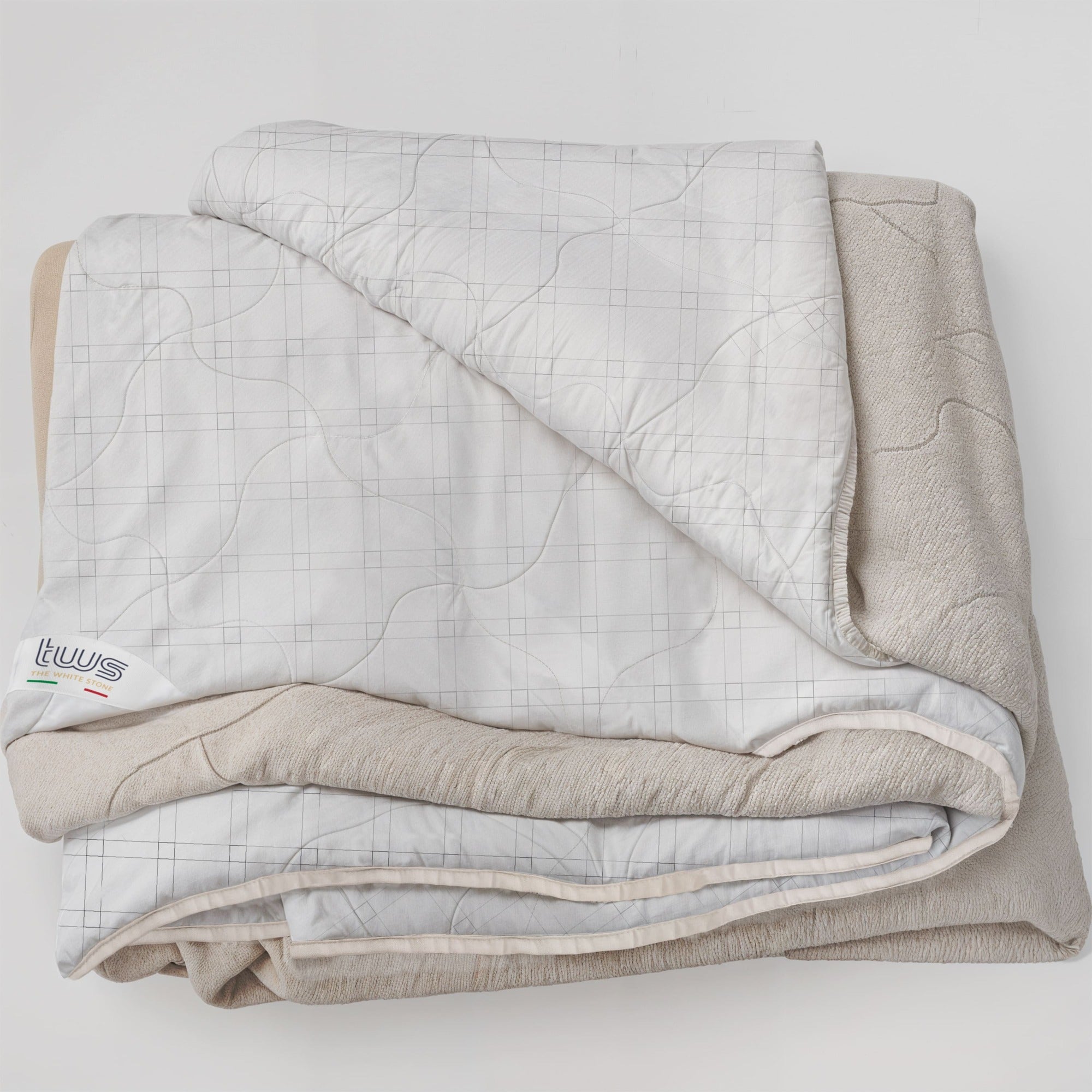 The White Stone Plaid van Koolstofvezel 110 x 180 cm | Zachte Plaid voor Bank | Dubbelzijdige Anti-Stress Plaid | Fluweelzachte Plaid