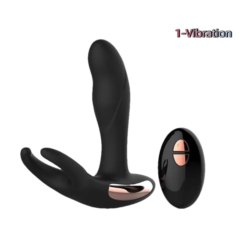 Пульт дистанційного керування Масажер простати з підігрівом Анальна вібрація Анальна пробка Мастурбатор Іграшки для дорослих