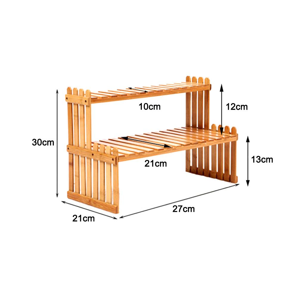 Wooden Household Garden Plant Flower Pot Storage Rack Tools Shelf Container Holder