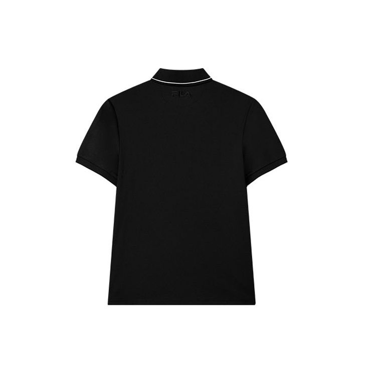FILA Business Casual Short Sleeve Polo Shirt Men Tops Black F11M128106FBK