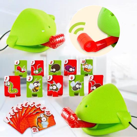 1 sada Vystrčený jazyk Žába obličejový chránič Hračka lízání zvířátko Chameleon Ještěrka Jazyková hra Stolní hra pro 1/2/4 hráčů Batole Kluci Dívky Dárek