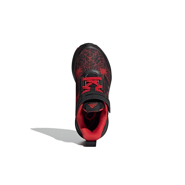 MARVEL X Adidas Fortarun Spider Man K Abrasion Resistant Breathable Low Top Kids' Running Shoes Black Red Kids' FY1382