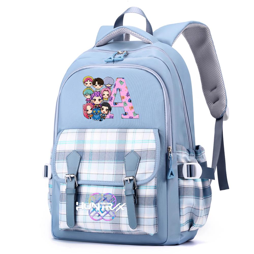 26 English Letter K-Pop Printed Large Capacity Backpack for Teenger Student Girl Boy Schoolbag Bookbag Women Waterproof Travel Bag Kid Gift Mochila