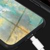 For Google Pixel 9 Pro XL Case Marble Pattern Tempered Glass+PC+TPU Protective Phone Cover
