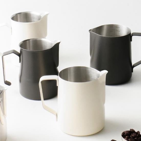 350/500ml Milk Frother Cup Built-in Scale Stainless Steel Bird Beak Espresso Pull Flower Cup for Dessert Shop