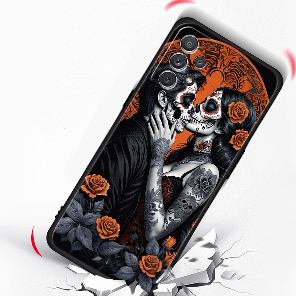 Love Skeleton Skull Phone Case For Samsung Galaxy A17 A07 A55 A35 A25 A15 A05s A33 5G A31 A23 A21s A13 A41 A73 A53 A51 A71 Cover