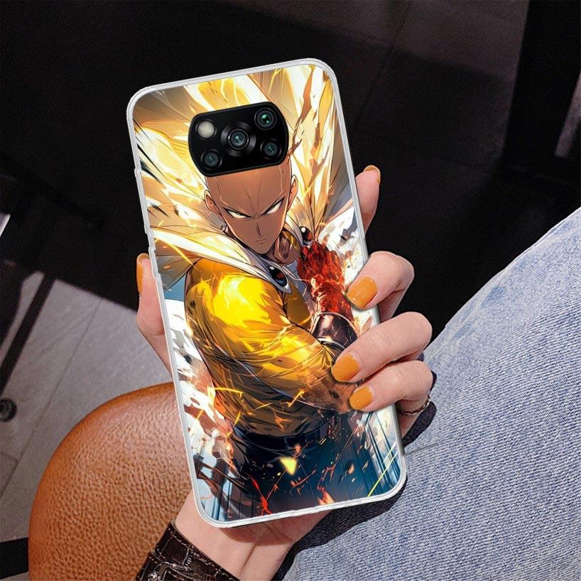 Anime One-Punch Man Phone Case For Xiaomi Poco X7 X6 X5 Pro F7 Ultra Redmi 15C 15 13C 13 12C 12 10 10A 10C 9 9A 9C 9T Cover Poco