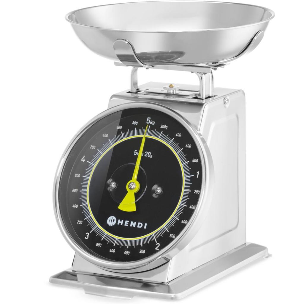 Analog kitchen scale with steel pan 5 kg