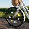 OUNONA Bicycle Wheel Spokes Decorative Heart Cute Character for Adults and Set of Plastic Decorations Accessories, Parts, Shape, Design, Stylish,