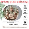 2D Flat 1pc Vintage Perfume Aluminum Sign Round Ornament - Embossed Floral Design Art, Home Office Bedroom Balcony Decor, Indoor/Outdoor Door Wall
