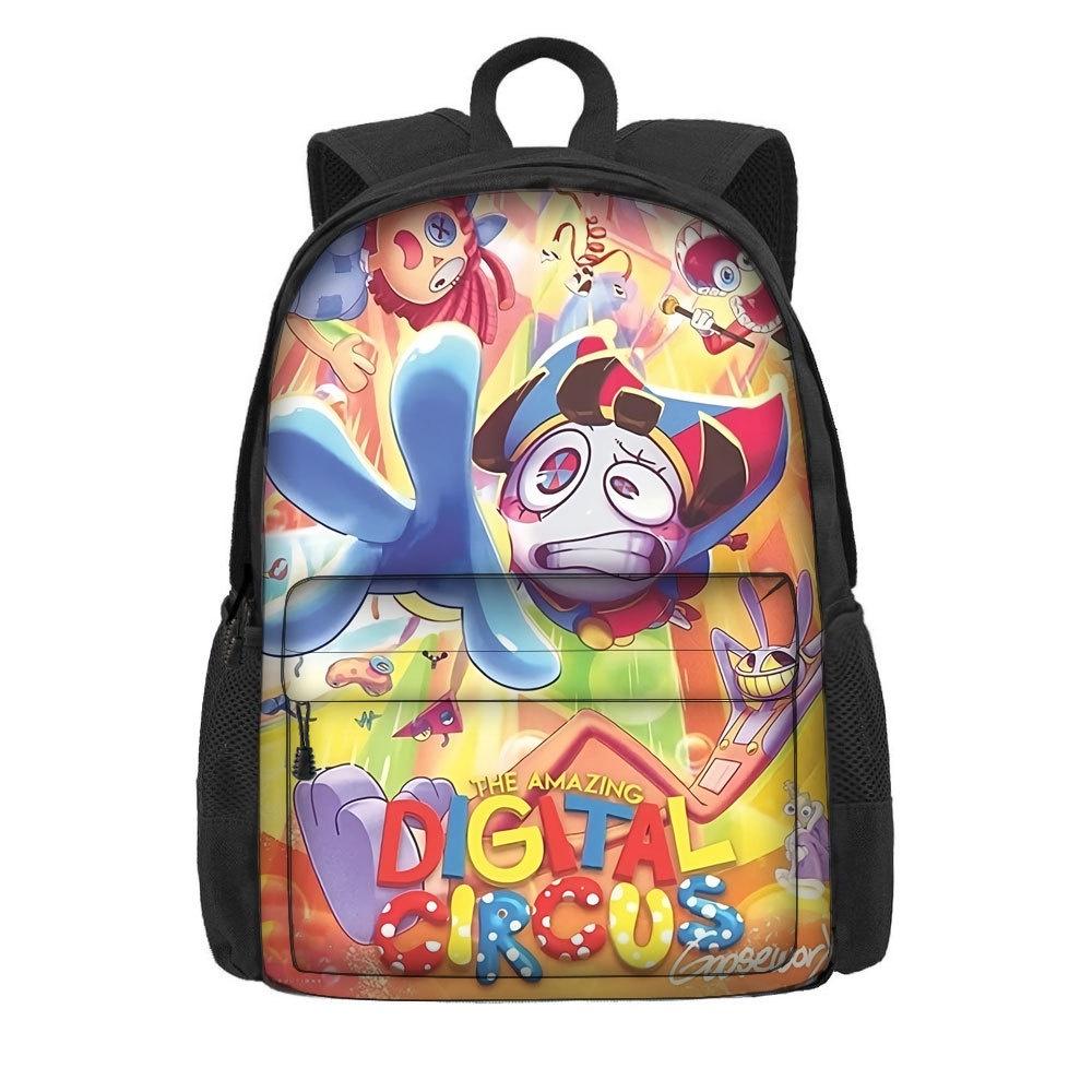 Mochila Escolar O Incrível Circo Digital Para Meninos E Meninas Respirável E Durável 3º-4º Ano Estilo Moderno E Descolado Material Poliéster