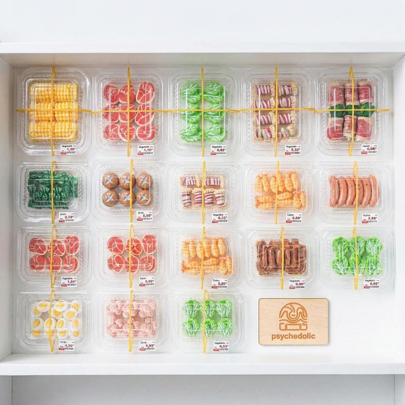 Miniature Simulation Barbecue Food Toys Models Realistic Kitchen Ingredients for DIY Dollhouse and Kids Education