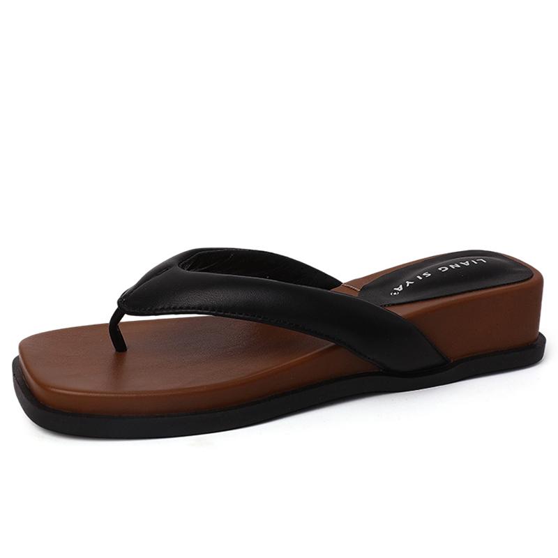 Summer Women Platform Flip Flop Outdoor Clip Toe Flats Slide Ladies Casual Beach Vacation Slippers