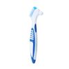 Denture Cleaning Brush Multi Layered Bristles False Teeth Brush Bristles   Ergonomic Rubber Handle Oral Care Tool