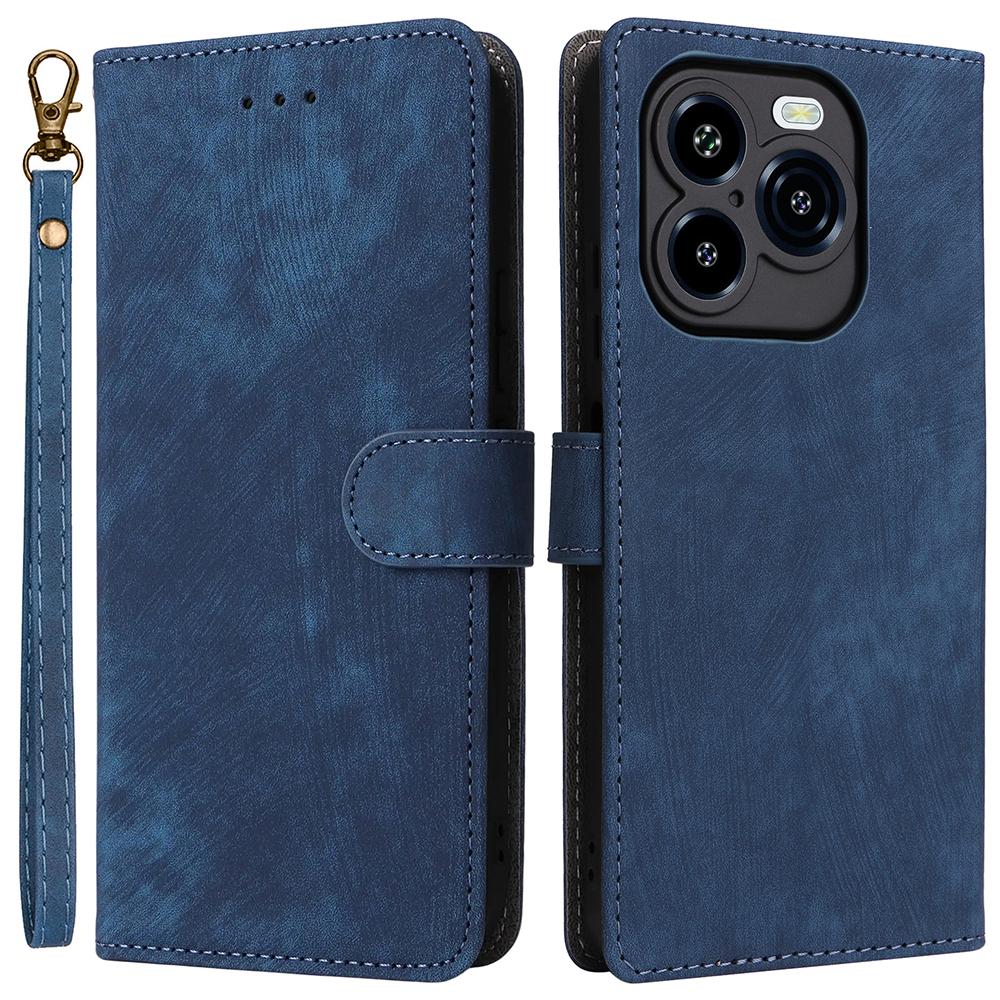 For Oukitel C65/C65 Pro Case Wallet RFID Blocking PU Leather Phone Cover Stand with Strap