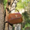 Wind Women'S Leather Messenger Bag Light Luxury Niche High-End Capsule Chestnut Cowhide Women'S Bag