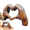 Liebe Herz Hand Figurine Herz-förmige Geste Harz Skulptur Statue Skulptur Home Office Desktop Dekoration Ornament Weihnachten Geschenk