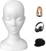 White Styrofoam Lightweight Head Stand for Painting Mannequin, Cosplay, Wigs, Hats, Glasses, Display, Showcase, Salon, Shop,