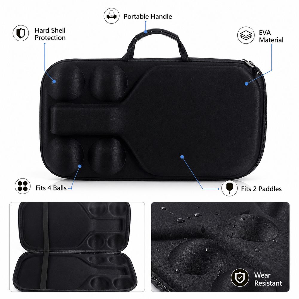 Waterproof Pickleball Racket Storage Bag Pickleball Paddle Carrying Case Pickleball Supplies