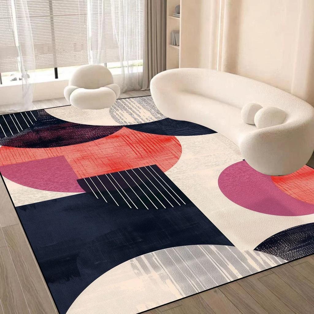 Weicher Flauschiger Rutschfester Luxusteppich für Wohnzimmer Sofa Schlafzimmer - Schmutzabweisende Waschbare Bodenmatte Große Fläche Minimalistisches Zuhause