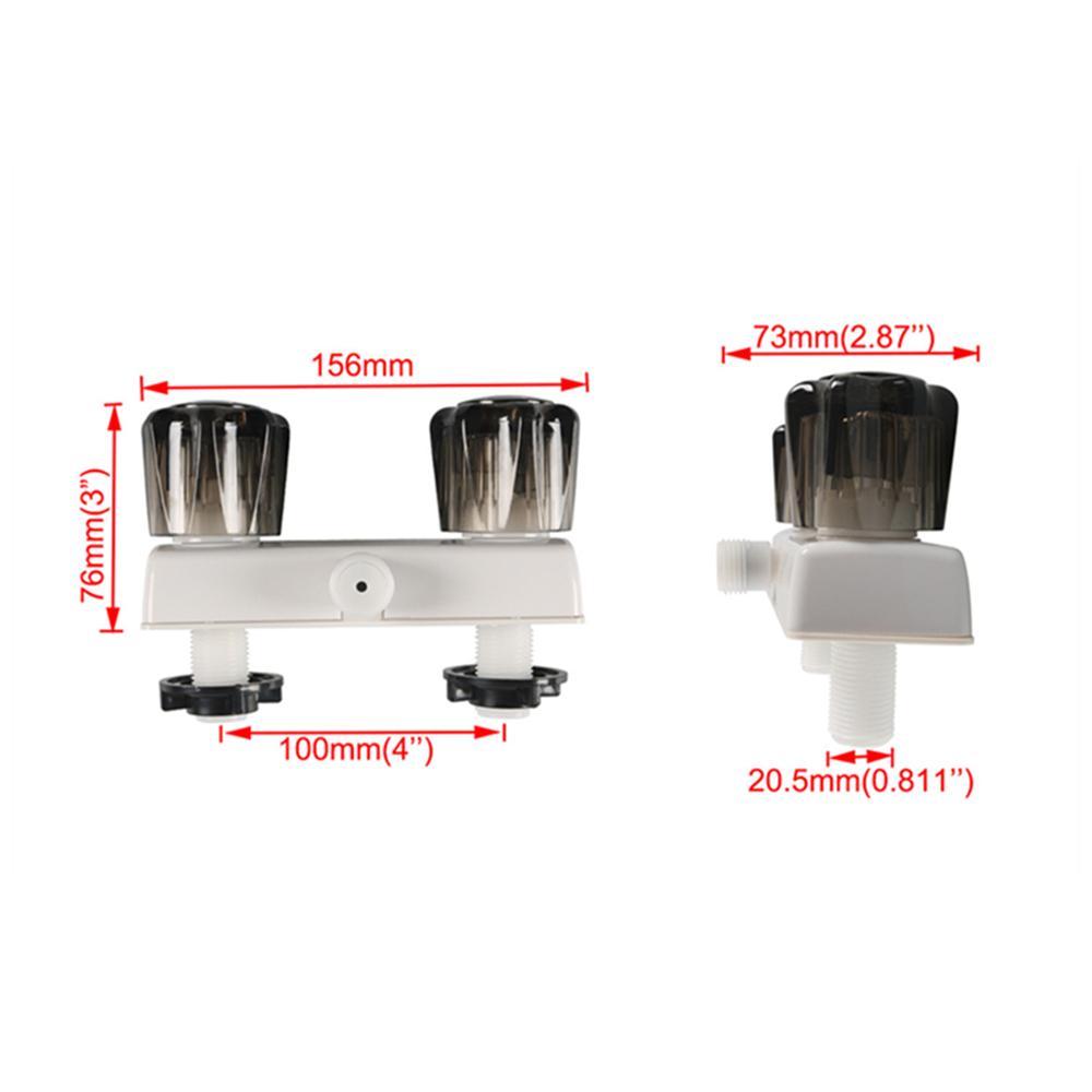 Dual Knobs RV Shower Faucet Valve Diverter for Outside & Inside Bathroom Shower