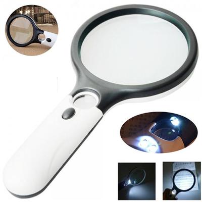 Loupe Magnifying Glass LED Light Handheld  Magnifier Pocket   Stamps