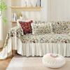 Sofa Towel Skirt Cream Breeze Anti Cat Scratch Sofa Cover Blue Floral Jacquard Thickened Sofa Cushion