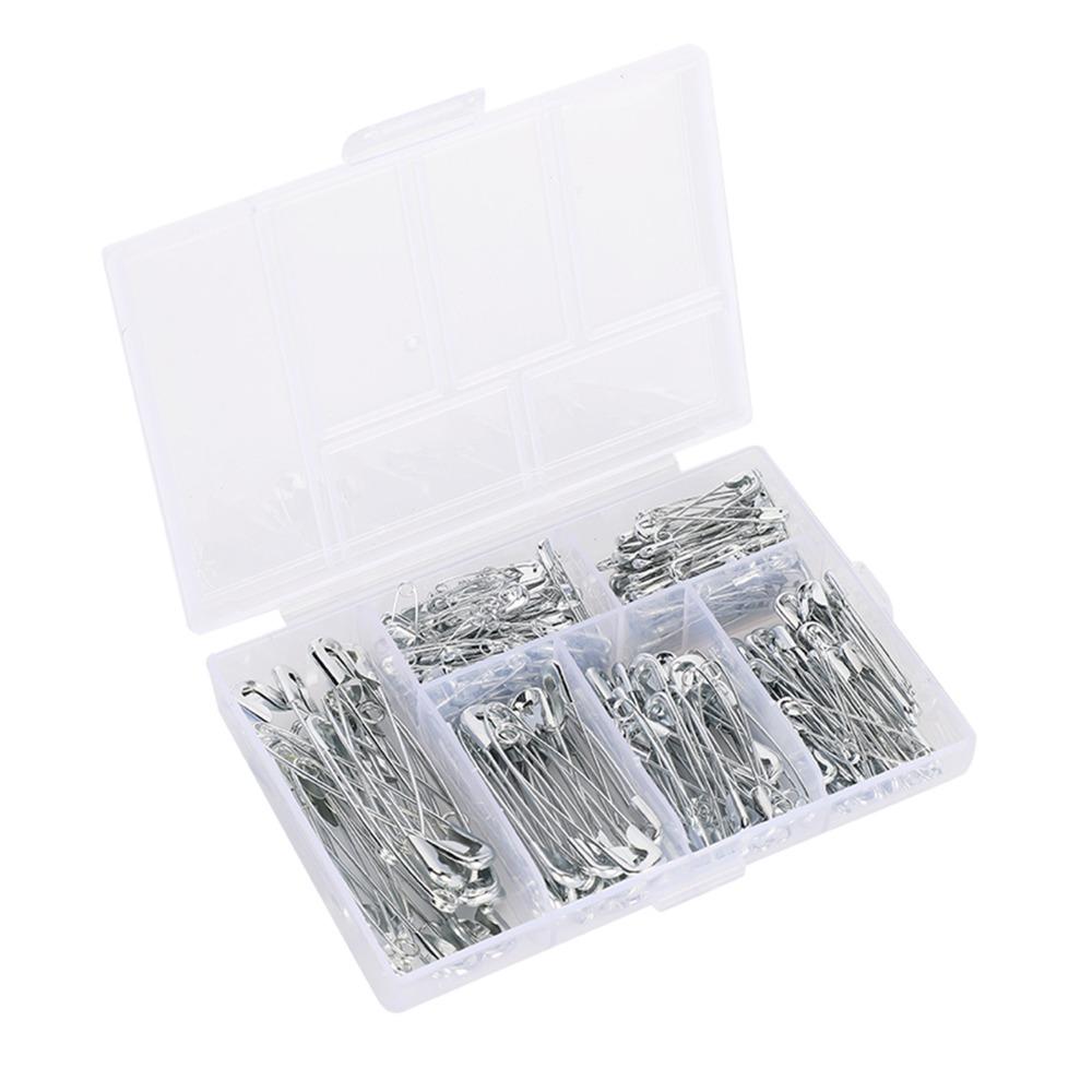 250pcs 6 Sizes Safety Pins metal Assorted Safety Pins Durable Sewing Pins Clothes Accessories