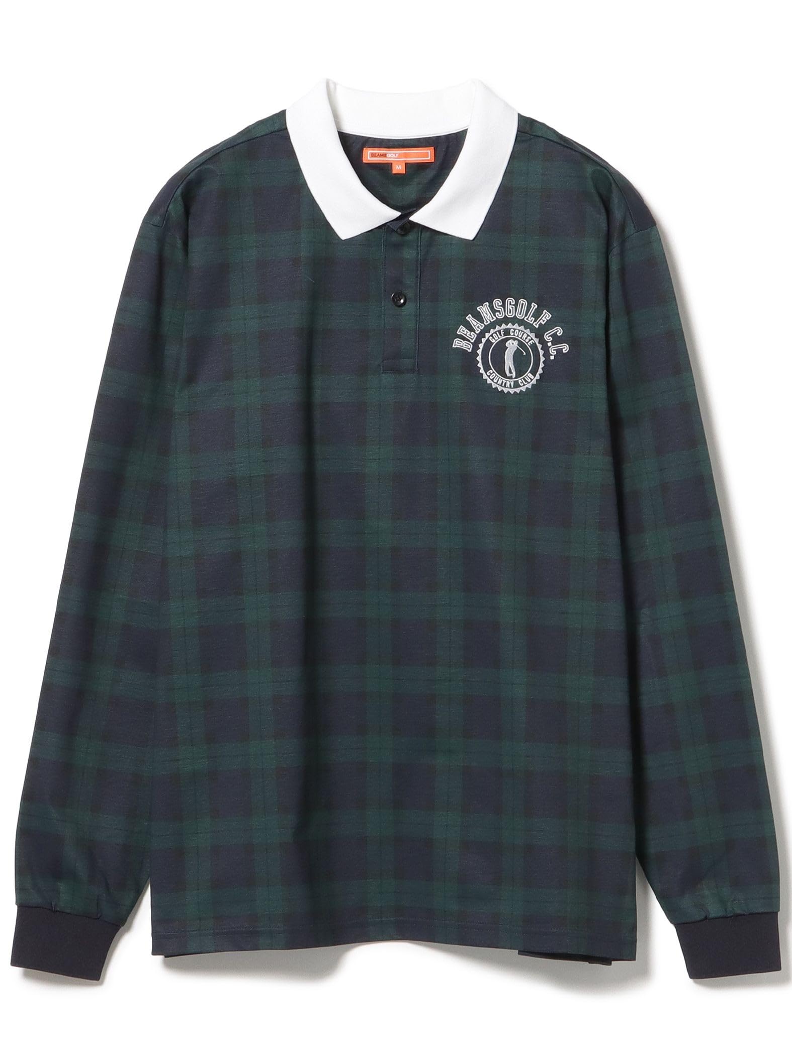

Beams Golf Orange Label Swingman Long Sleeve Polo Shirt Size S Men s (Stretch) Black/White,
