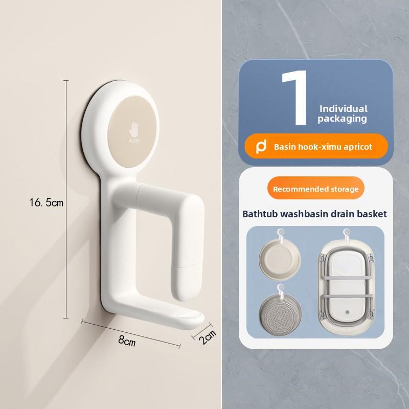 Waschbeckenhaken, Badezimmer Multifunktionales Badebecken, Badewannen-Hängeregal, Kein Bohren erforderlich, Wandmontierter Saugfuß, Aufbewahrungsregalhaken