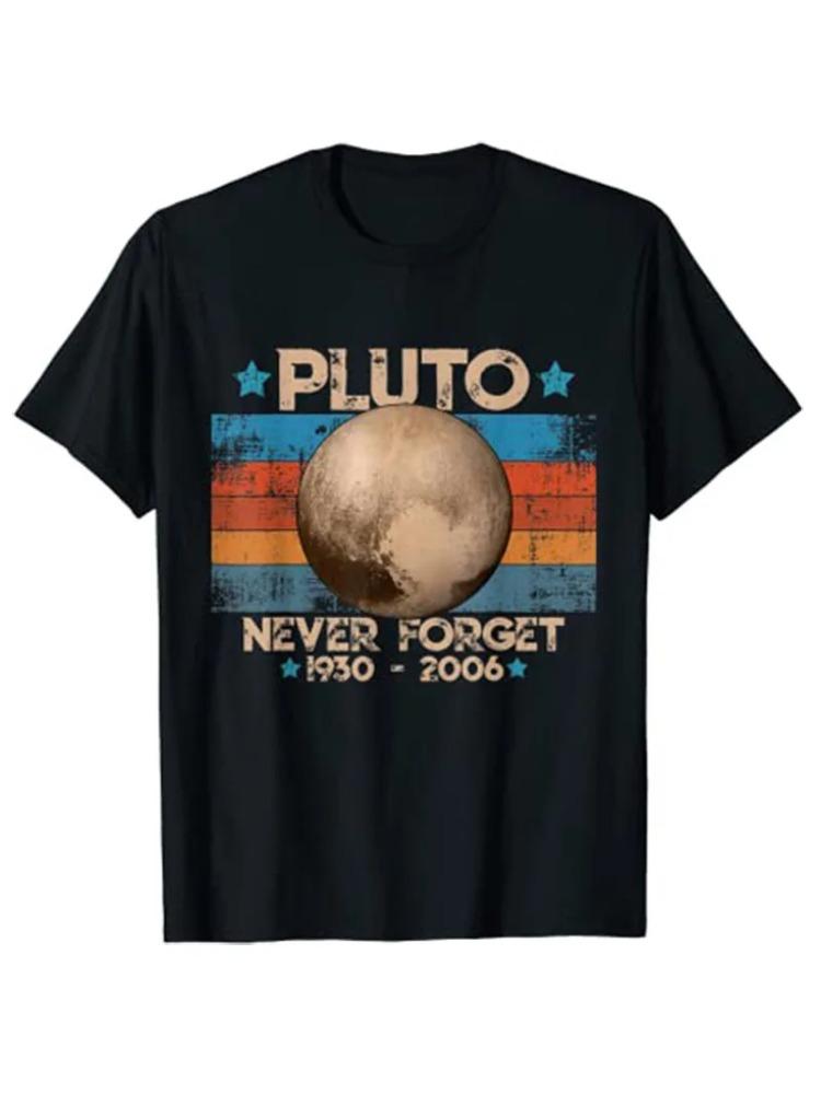 Vintage Never Forget Pluto Nerdy Astronomy Space Science TShirt Customized Products M