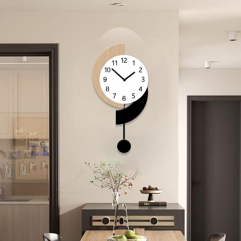 Creative Art Swinging Wall Clock Home Decoration Modern Style Silent Clock Living Room Bedroom Kitchen Decoration