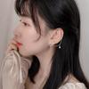Angel Cupid, star earrings, female fringed pearl long ear clips, one pair of fairy personality single earrings.