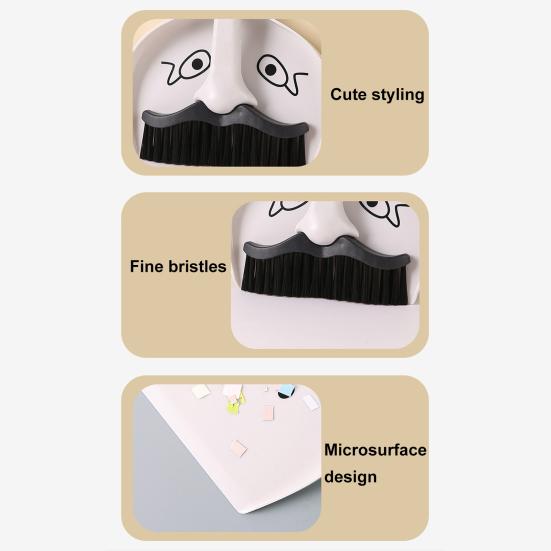 Set Mătură Mică de Birou cu Făraș Design Ergonomic al Mânerului Dimensiune Compactă