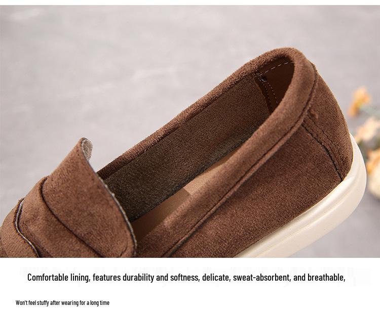 2024 Podzim Dámské Retro Britské Nazouvací Lodičky - Velká Velikost Ležérní Baleríny