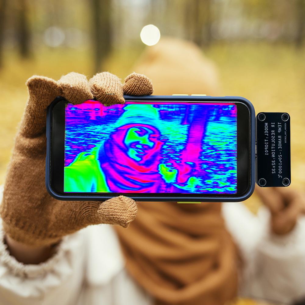 TIOP01 Mini Thermal Imager Night Vision External Imaging Device 32x32 Resolution Multiple Color Phone Temperature Sensor