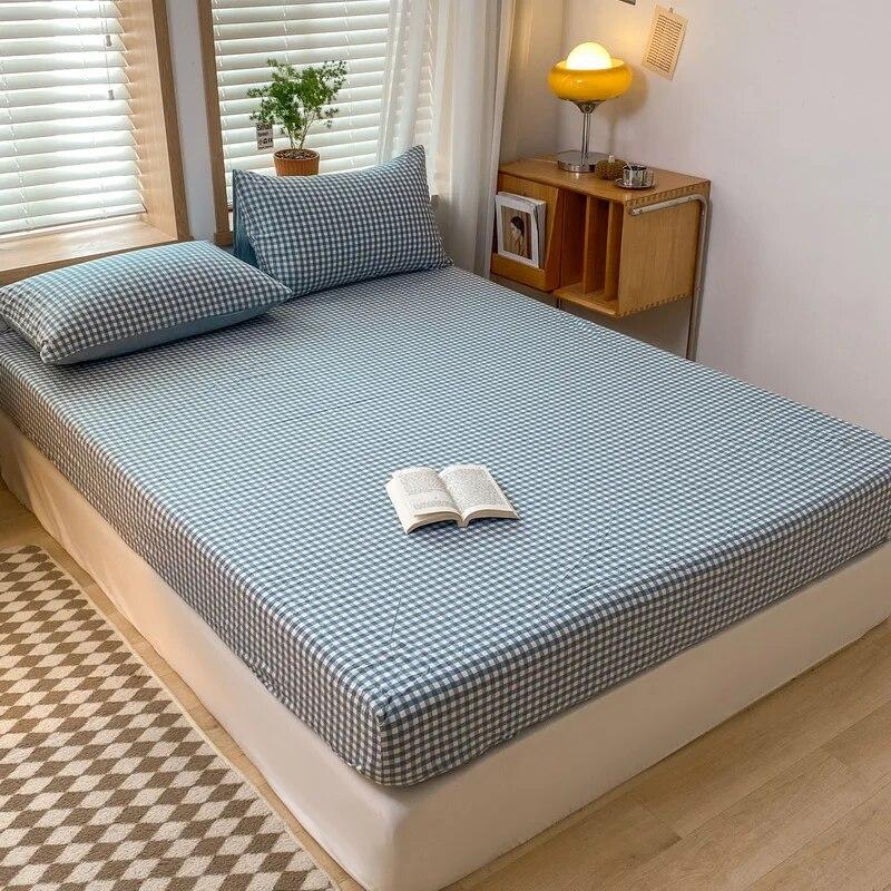 Alle mit Baumwolle gewaschenen, mit Garn gefärbten Matratzenauflagen, hautfreundlich, langlebig, Tagesdecke, Latex-Polsterbezug, 150 x 200, 180 x 200, 160 x 200 2pc Pillowcase48x74