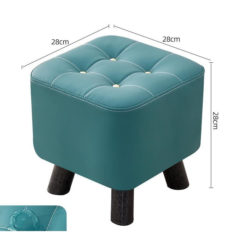 

Home Living Room Tea Table Stool Solid Wood Sofa Stool Pedal Door Change Shoes Low Stool Cat Scratch Leather Pier