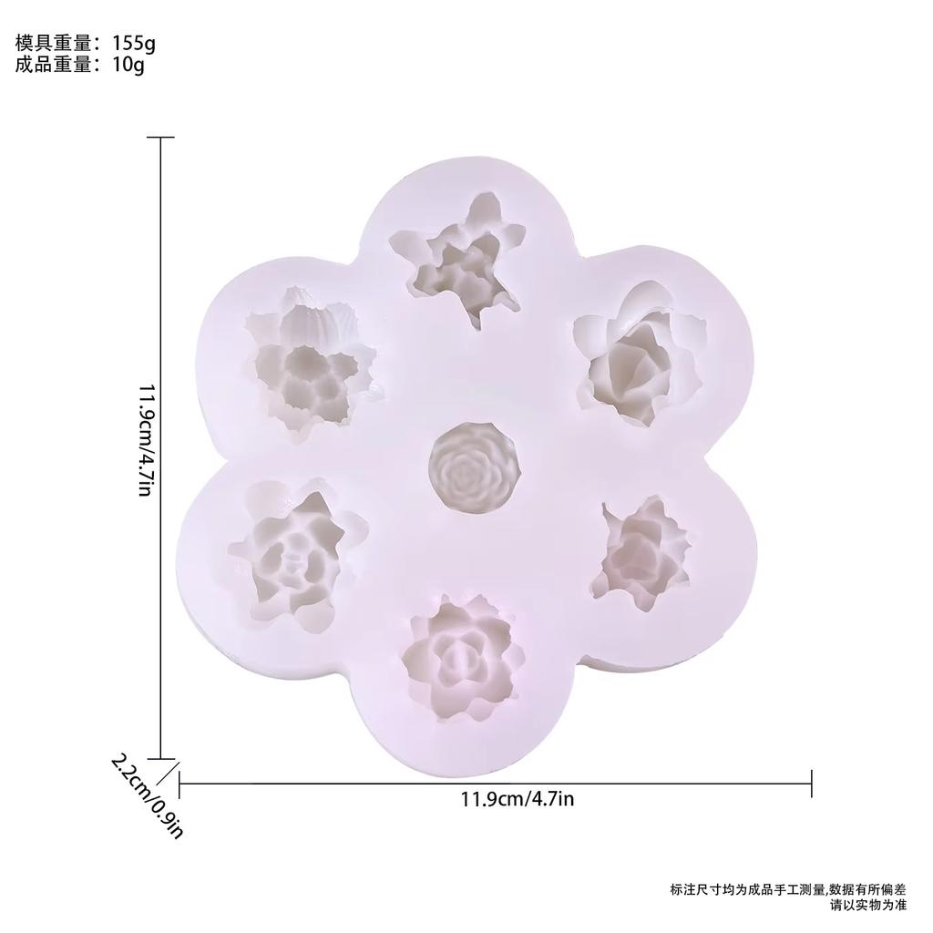 3D Rose Silikon Kerzenform DIY Kuchen Schokolade Backwerkzeug Geeignet für Festival Geschenkherstellung Handwerk Dekoration