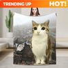 Custom Meowl Cat Owl Pet Toy Plush Animal Soft Cozy Blankets For Home Decor Funny Throw Blanket Winter Travel Car Flannel Bedsp