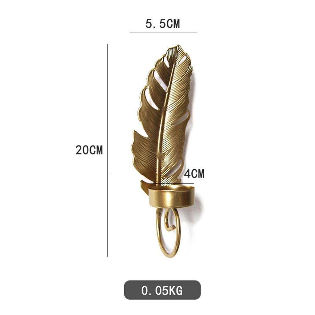 Leaf Shape Wall Candle Holder Farmhouse Metal Sconces Decorative Candle Sconces for Office Farmhouse Home Dining Room Decor