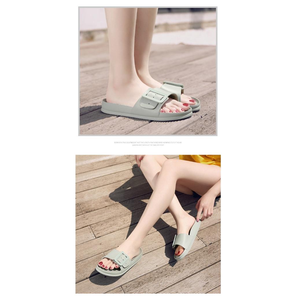 Women's Slippers Korean Version Fashionable Cool Slippers for Outdoor Wear, Casual Home Wear, One Line Dragging, Soft Soled Comfortable Sandals