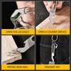 Professional Multiple Tool With Pry Bar Bottle Opener Nail Extractor & Portable Keychain Clip for Camping Hiking Travel