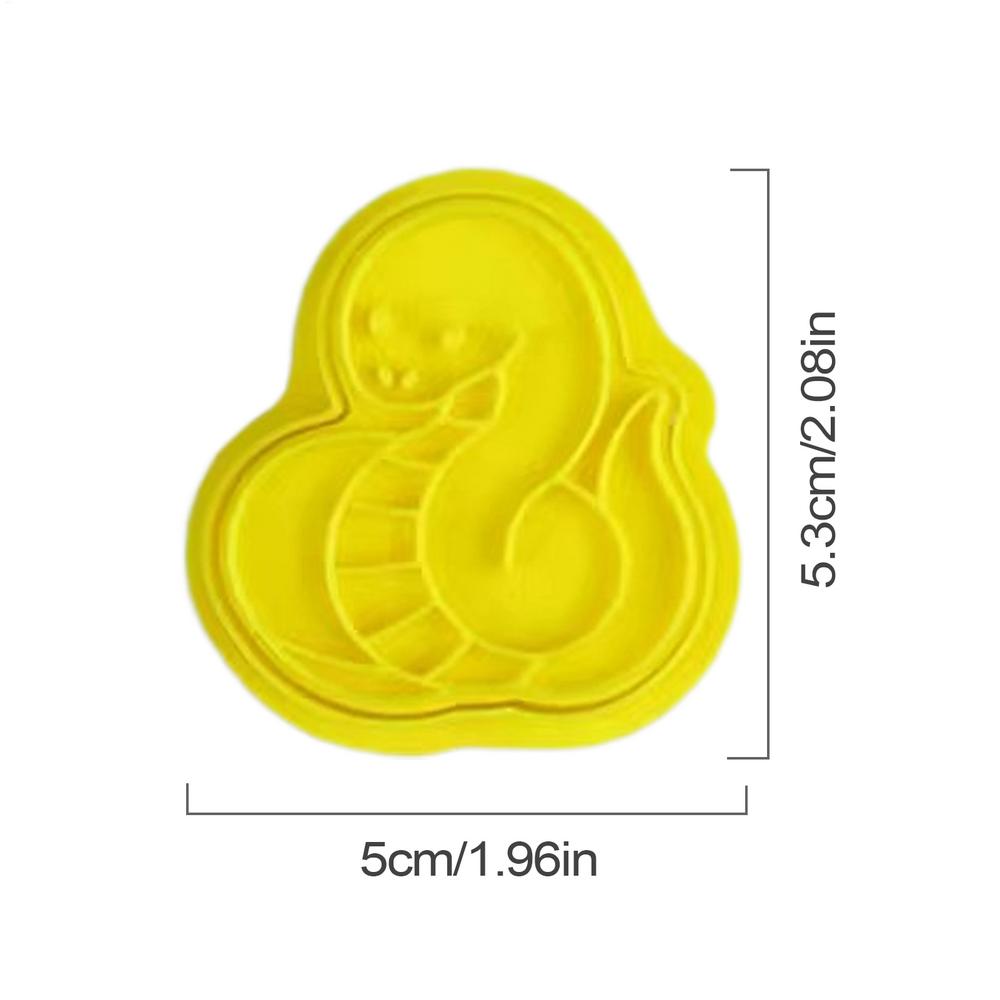 Happy New Year Cookie Stamp Snake Cookie Cutters Stamp Spring Festival Cookie Mould Baking Cutters New Year Shapes Kids Baking
