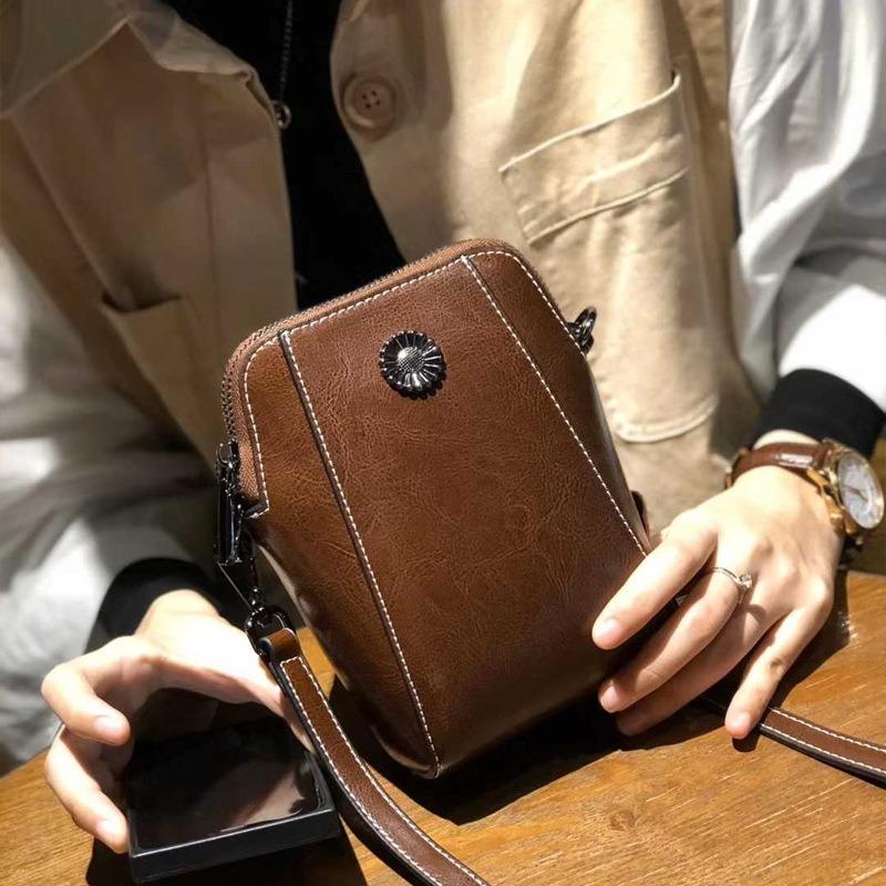 

Cowhide small bag women s fashion shoulder messenger bag women s mobile phone bag