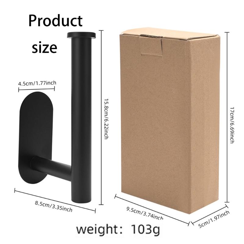 Stainless Steel Toilet Paper Holder Kitchen Washroom Adhesive Toilet Roll Holder Stick on Wall Loo Roll Holder Gifts