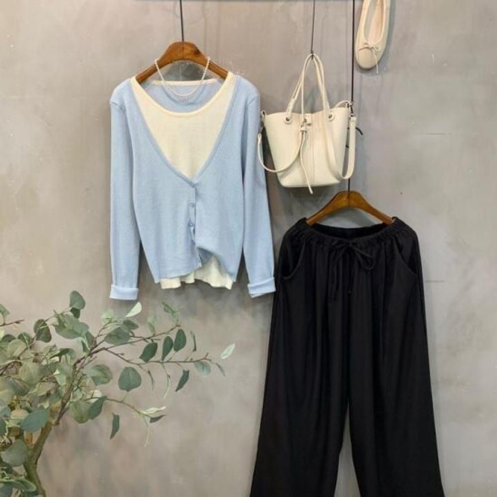 C S In The Room Tom wrInkle Free pIntuCk bandIng Wide pantS 3 ColorS